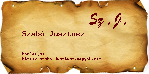 Szabó Jusztusz névjegykártya